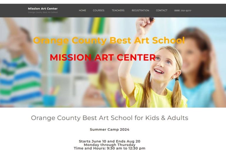 art school website design orange county