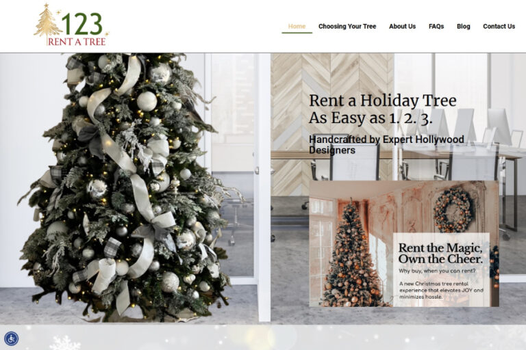 christmas tree rental website design