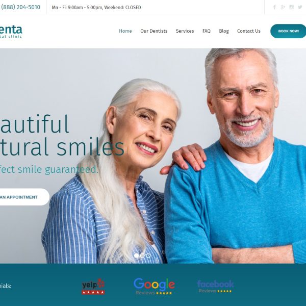 cosmetic dentistry website design orange county