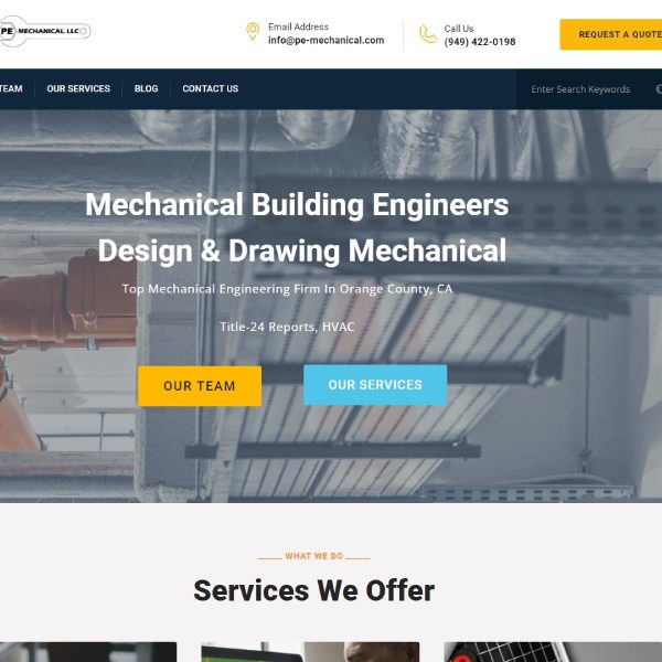 engineering website design orange county