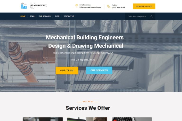 engineering website design orange county