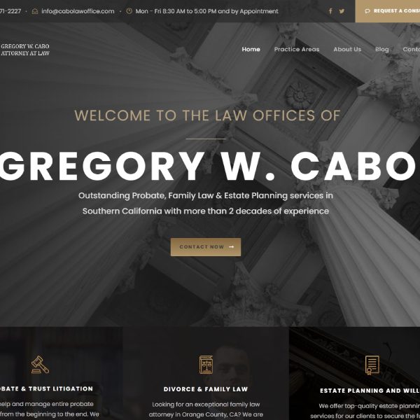 family law attorney website design orange county