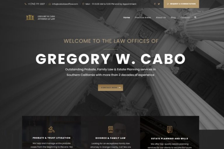 family law attorney website design orange county