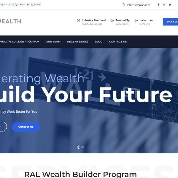 financial advisor website design orange county