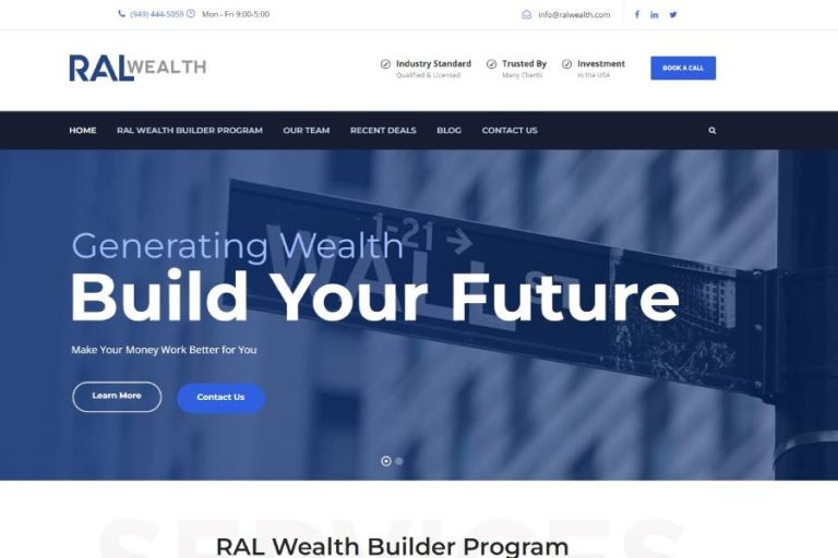 financial advisor website design orange county