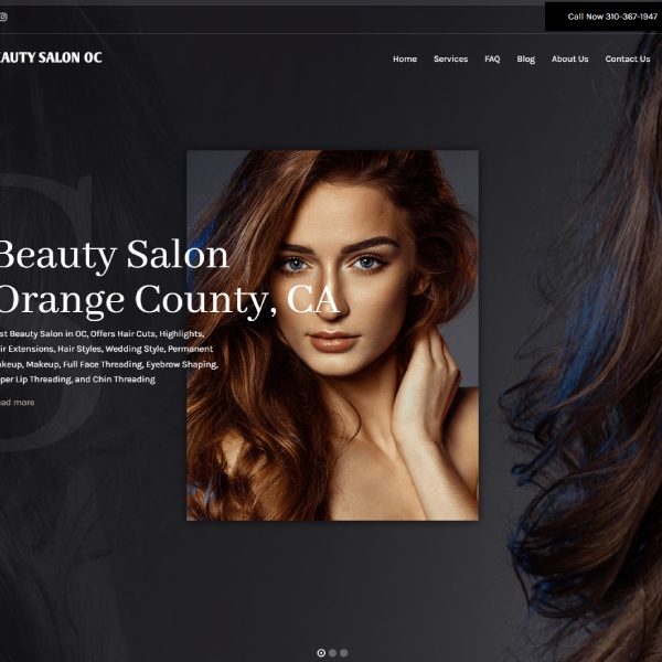hair salon website design orange county ca