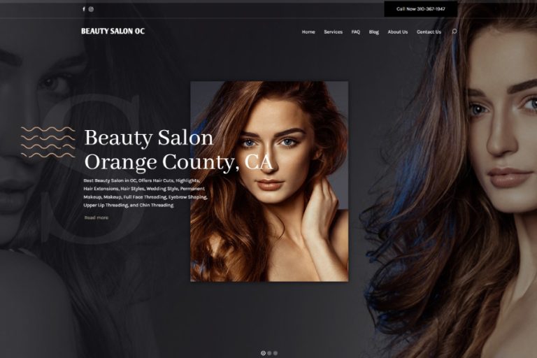 hair salon website design orange county ca