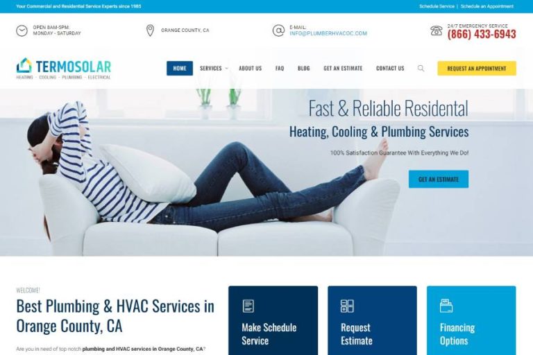 hvac website design orange county
