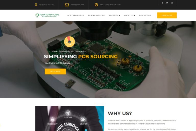 industrial website design orange county