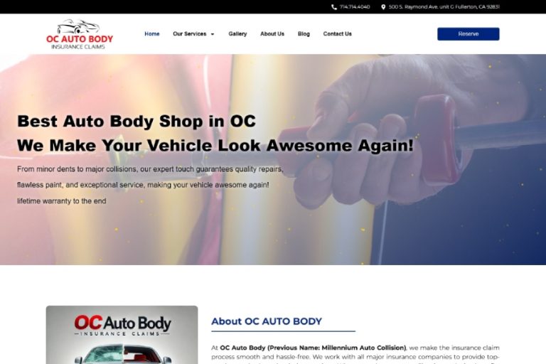 oc auto body shop website marketing