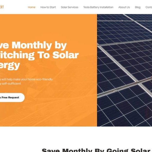 solar panel contractor website design orange county