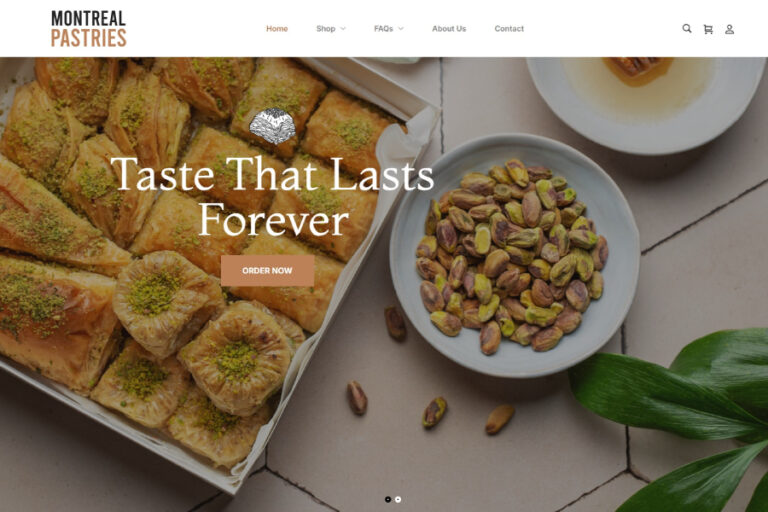 bakery website design