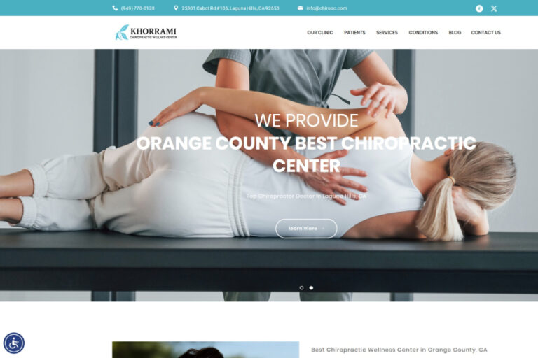 chiropractic website design