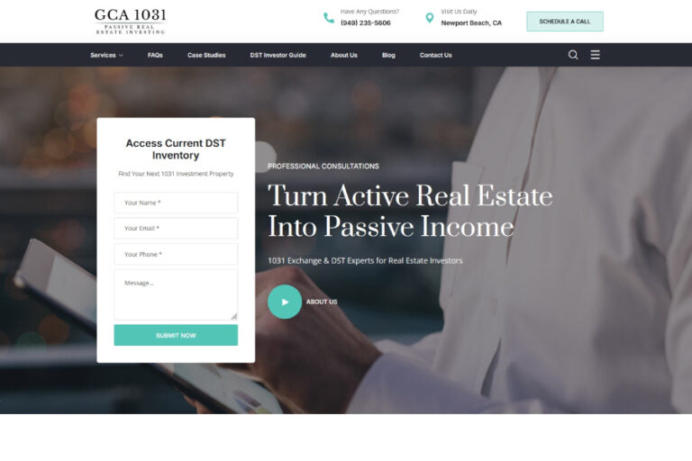 real estate consultant website design