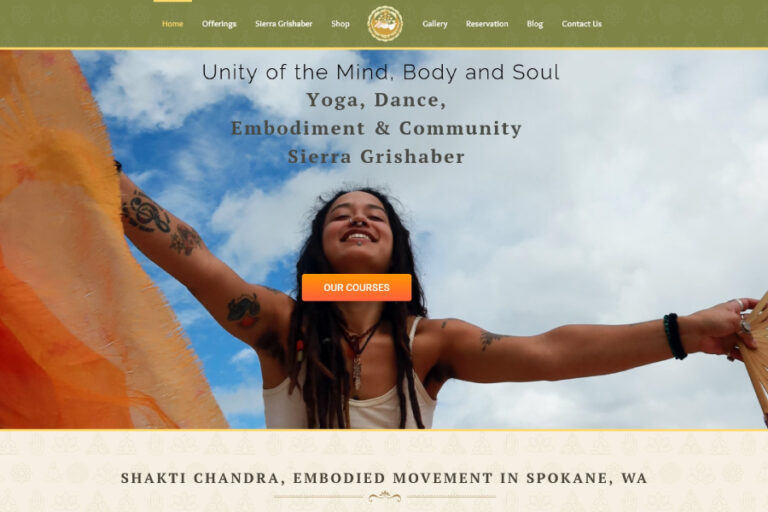 yoga website design